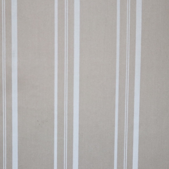 WESTONE HOME COLLECTION ACCENT COTTON SHOWER CURTAIN TAUPE/WHITE STRIPES - Picture 2 of 2
